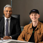 Greg Valles with client